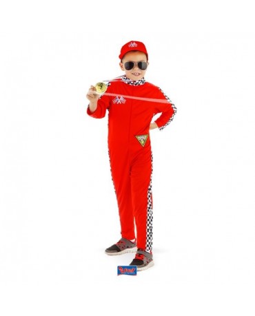 Pretekársky oblek červený M