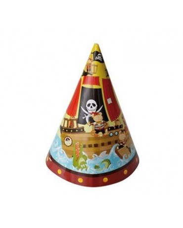 Klobúčiky Pirátska loď 6ks