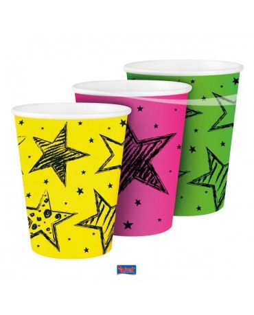 Poháriky neon party 250ml 6ks