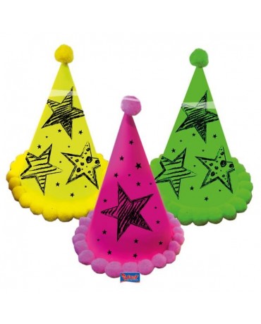 Klobúčiky neon party 3ks