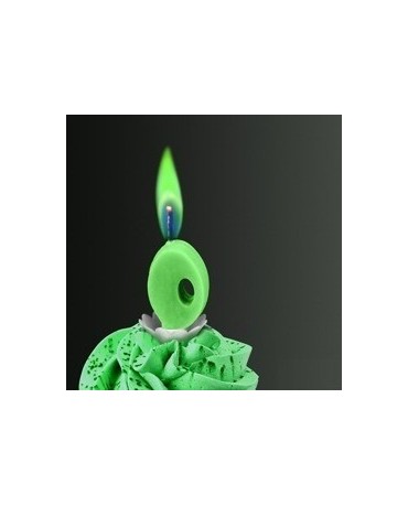 Sviečka - číslo 0 -zelený plameň