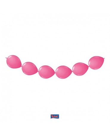 Balónová dekorácia ružová 3m 8ks