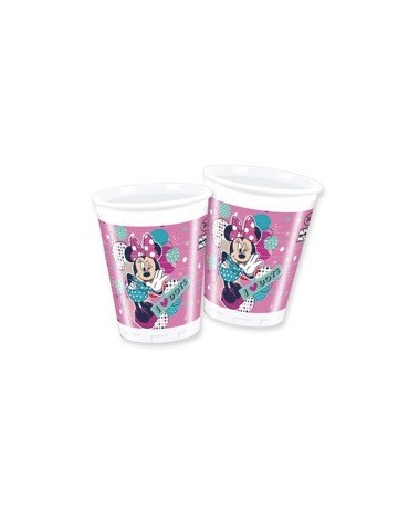 Poháre s motívom Minnie mouse - bodky 200ml - 8 kusov/P173
