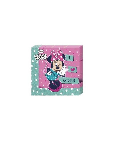 Servítky Minnie mouse - bodky 33cm 20ks