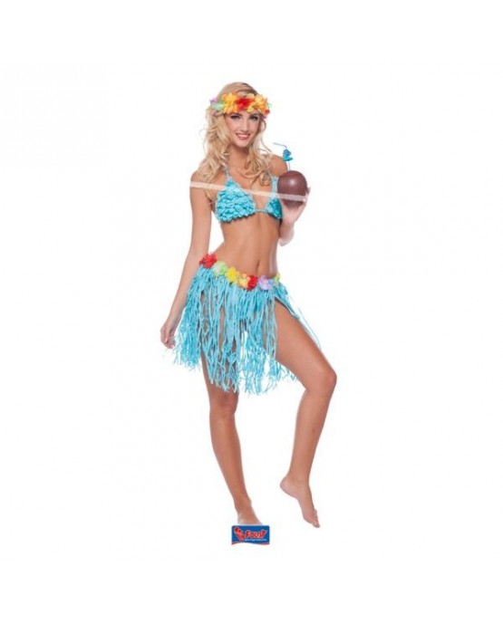 Havajská sukňa modrá 45cm