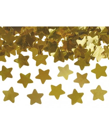 Konfety - zlaté hviezdy 80cm