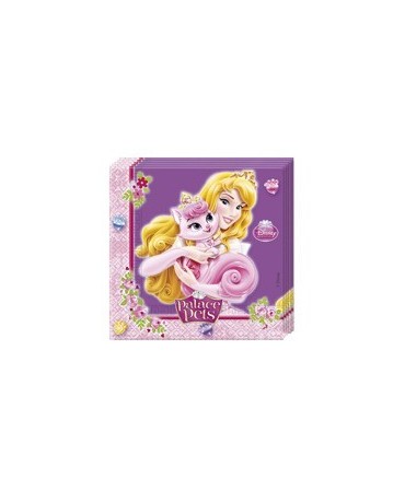 Servítky Princess - princezna a zvieratká 33cm 20ks/P238