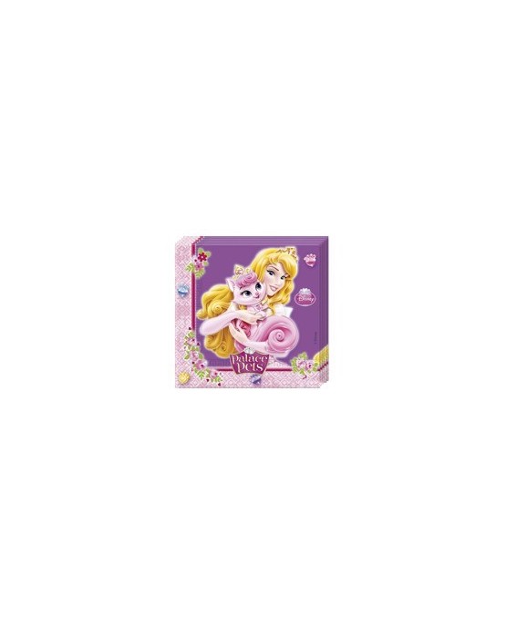 Servítky Princess - princezna a zvieratká 33cm 20ks/P238