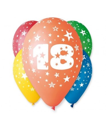 Latexové balóny číslo 18- hviezdy 30cm 10ks