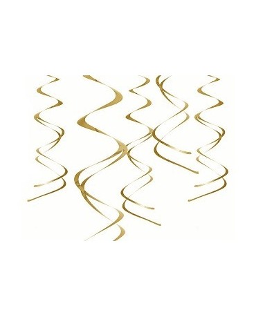 Špirály -zlaté 60 cm - 5ks