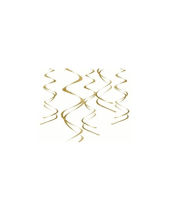 Špirály -zlaté 60 cm - 5ks