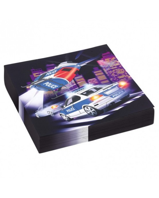 Servítky Polícia 33cm 20ks