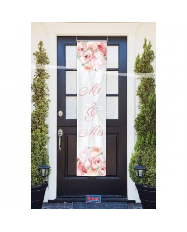 Baner na dvere Mr & Mrs 40x180cm