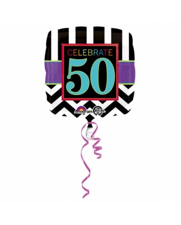 Fól. balón Celebrate 50     43cm 1ks