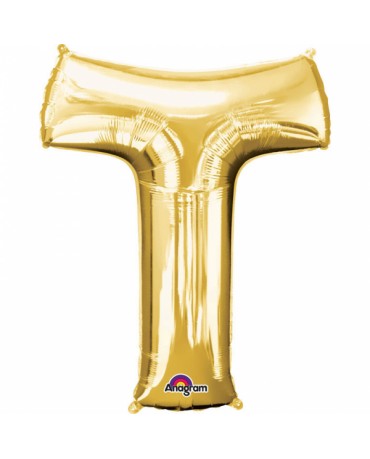 Fóliový balón - zlaté T 25x33cm