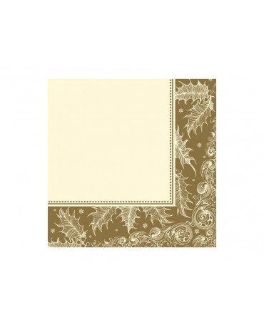 Servítky - vianoce - krémové 33cm  20ks