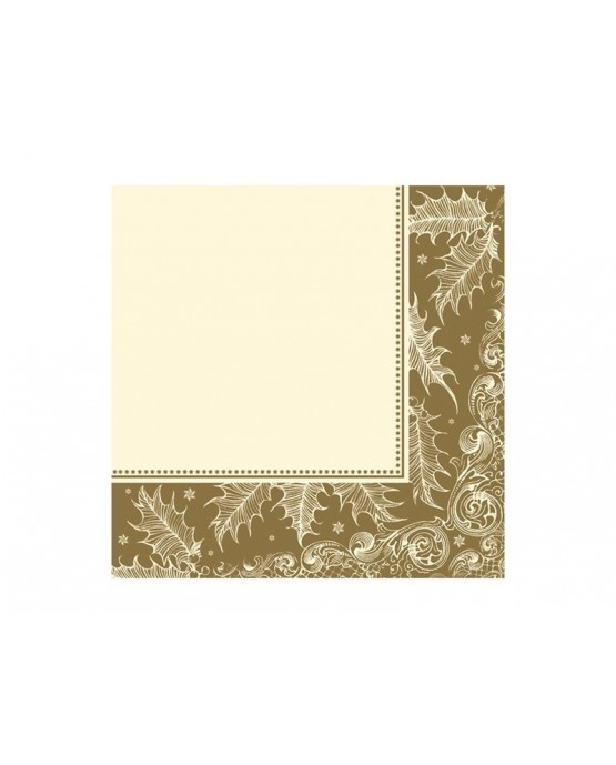 Servítky - vianoce - krémové 33cm  20ks