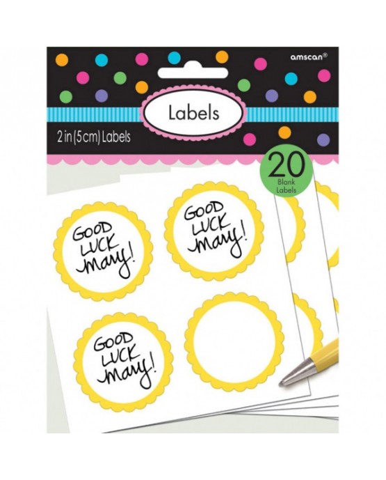 Štítky -žlté 5,1cm 20ks