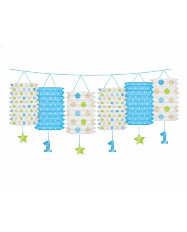 Girlanda - modré lampióny 3,6m