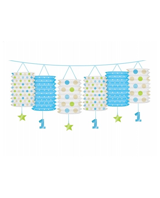 Girlanda - modré lampióny 3,6m