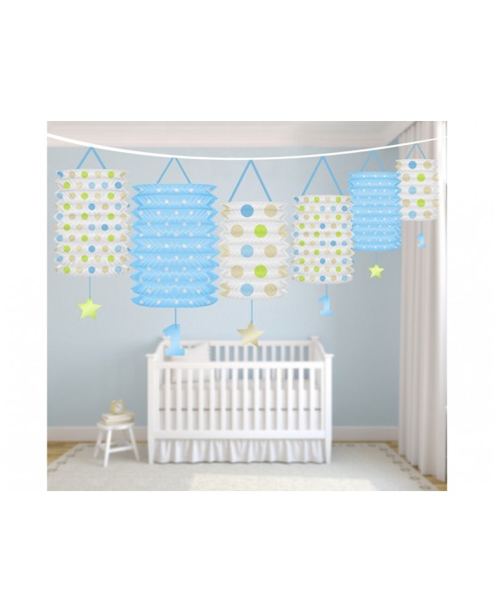 Girlanda - modré lampióny 3,6m