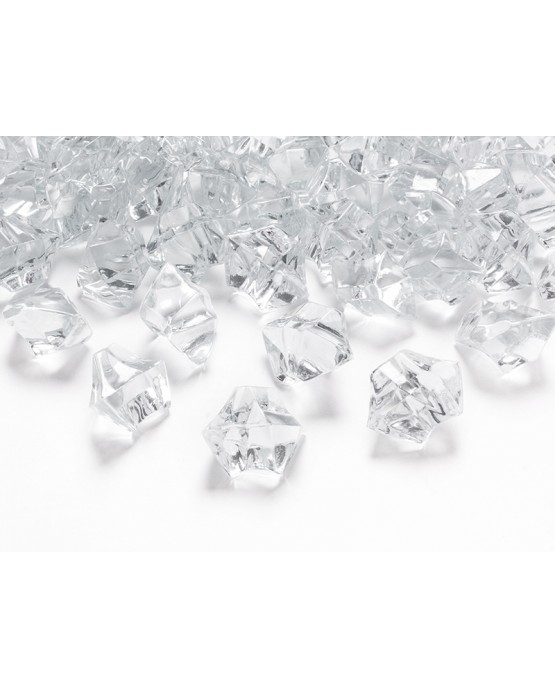 Dekorácia - bezfarebný ľad 2,5x2,1cm 50ks