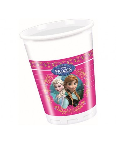 Poháre Frozen- ružové 200ml - 8 ks