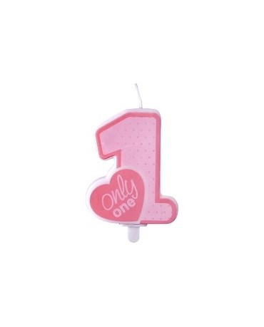 Sviečka Only One -ružová 1ks