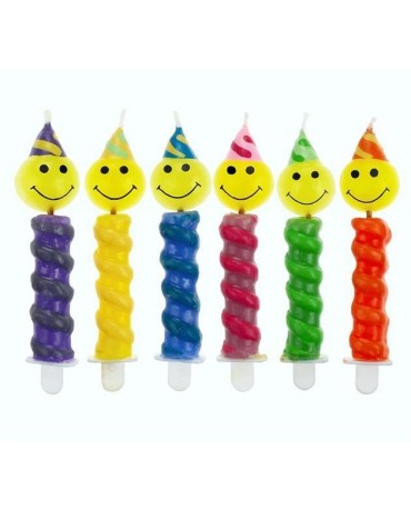 Sviečky -  smajlíci  6ks