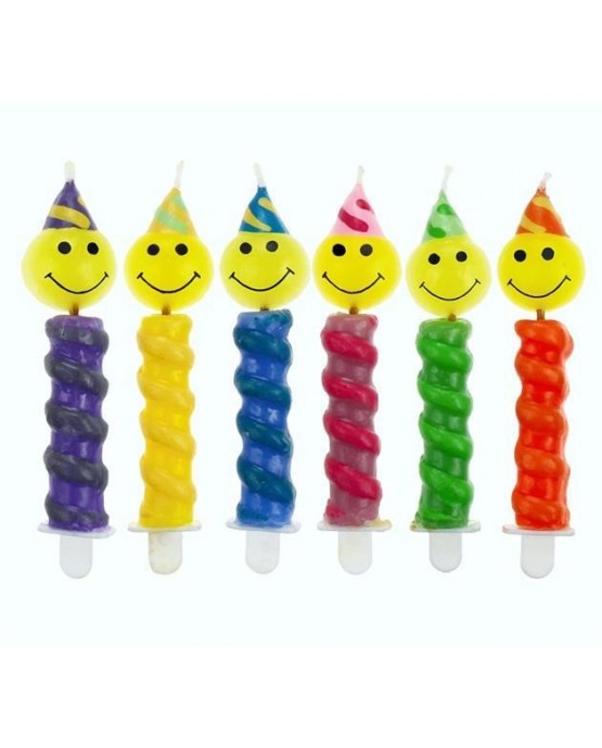Sviečky -  smajlíci  6ks