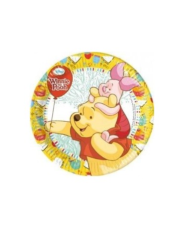 Tanieriky Macko Pu - žlté 20 cm - 8 ks