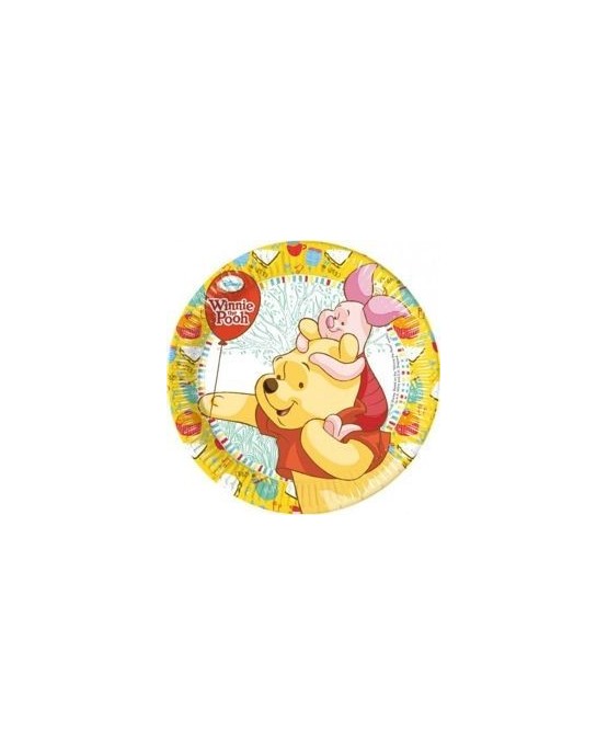 Tanieriky Macko Pu - žlté 20 cm - 8 ks