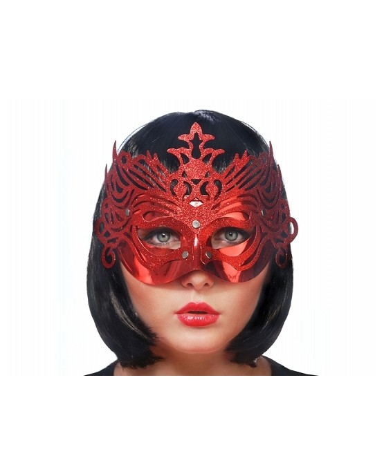 Benátska maska -červená s ornamentom