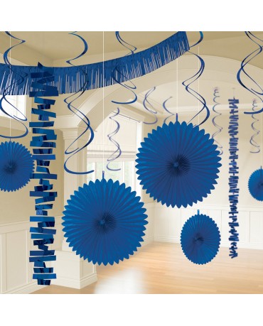 Dekoratívna súprava modrá 18ks