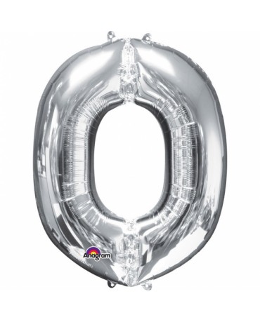 Fóliový balón - strieborné O 25x33cm