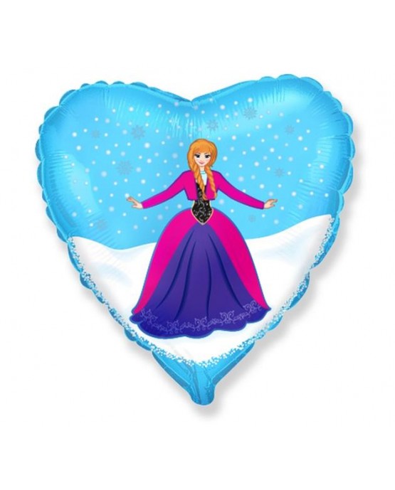 Fóliový balón srdce- dievča Anna 18"