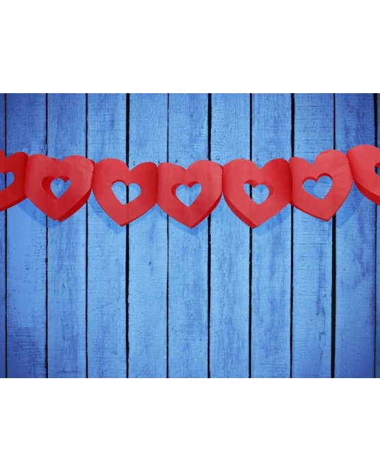Girlanda červené srdcia 13x300cm