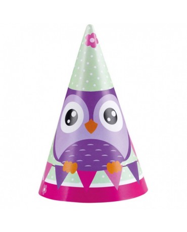 Klobúčiky šťastné Sovičky 8ks