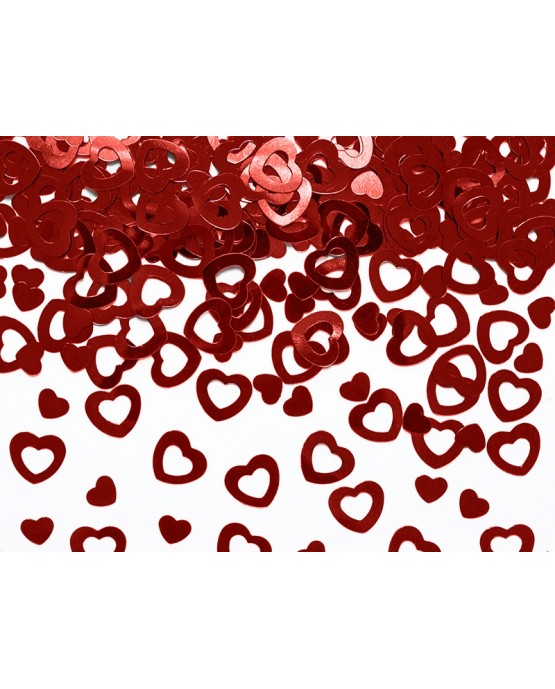 Konfety srdcia - červené 0,5 cm - 15 g