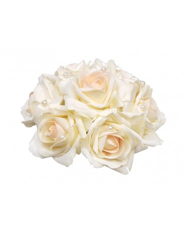 Kytica ruží - krémová  20cm