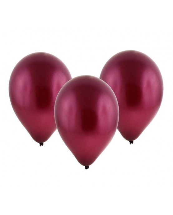 Latexové balóny metalické- bordové 11" 10ks