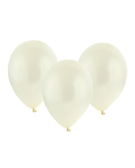 Latexové balóny metalické- krémové 11" 10ks