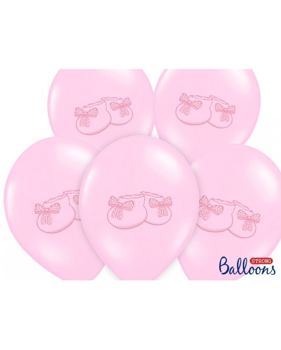Latexové balóny -ružové topánočky 30cm 10ks