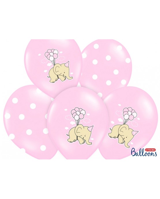 Latexové balóny Sloník -ružové 30cm 10ks