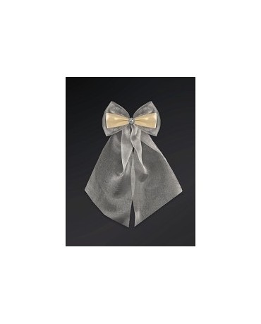 Ozdoba - mašľa  - krémová  2ks