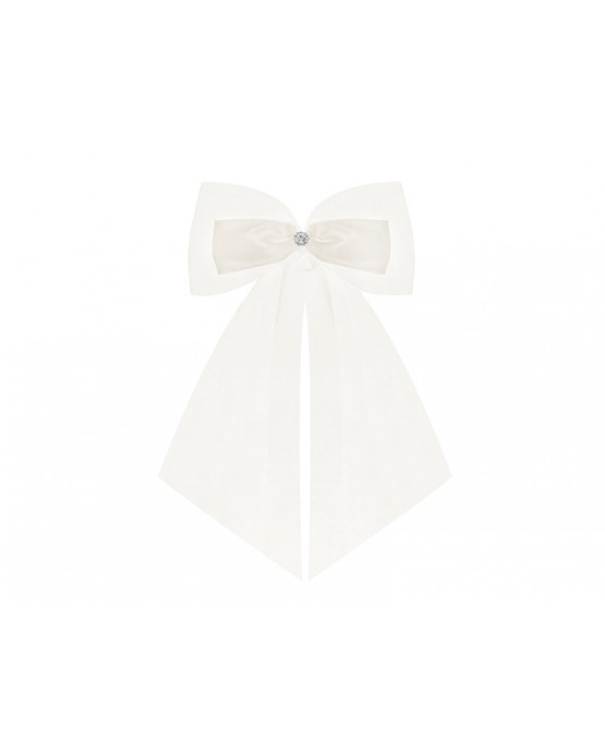 Ozdoba - mašľa  - krémová  2ks