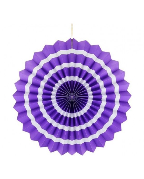 Papierová rozeta -fialová-biele pásiky 40cm 1ks