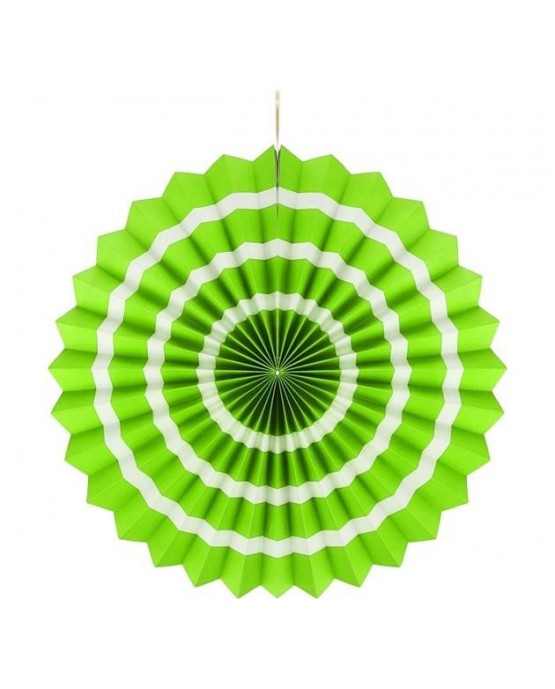 Papierová rozeta -zelená-biele pásiky  40cm 1ks