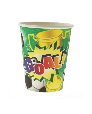 Poháre futbal - Goal!  180/200ml - 6 ks