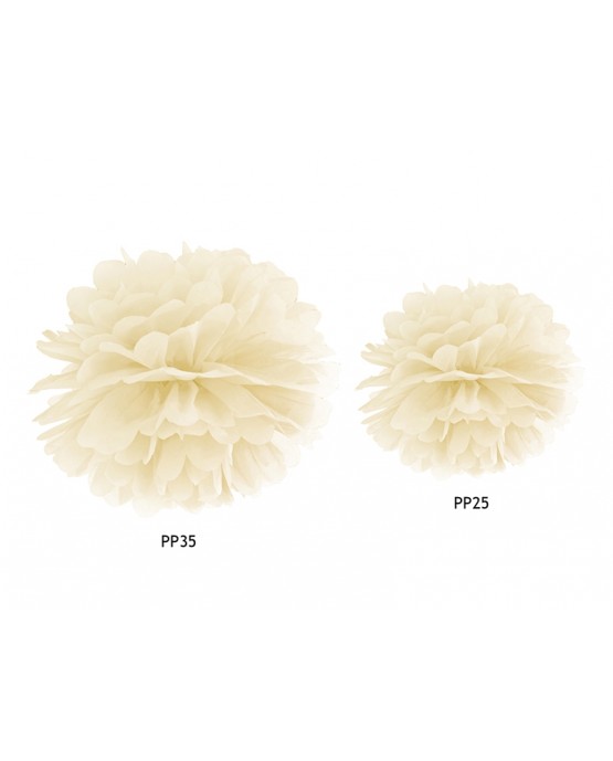 Pompón -krémový 25cm